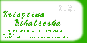 krisztina mihalicska business card